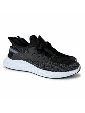 Akademiks Men's Flight Sneaker Black Grey Size 10